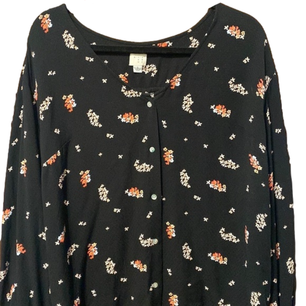 A New Day Floral Blouse NWT